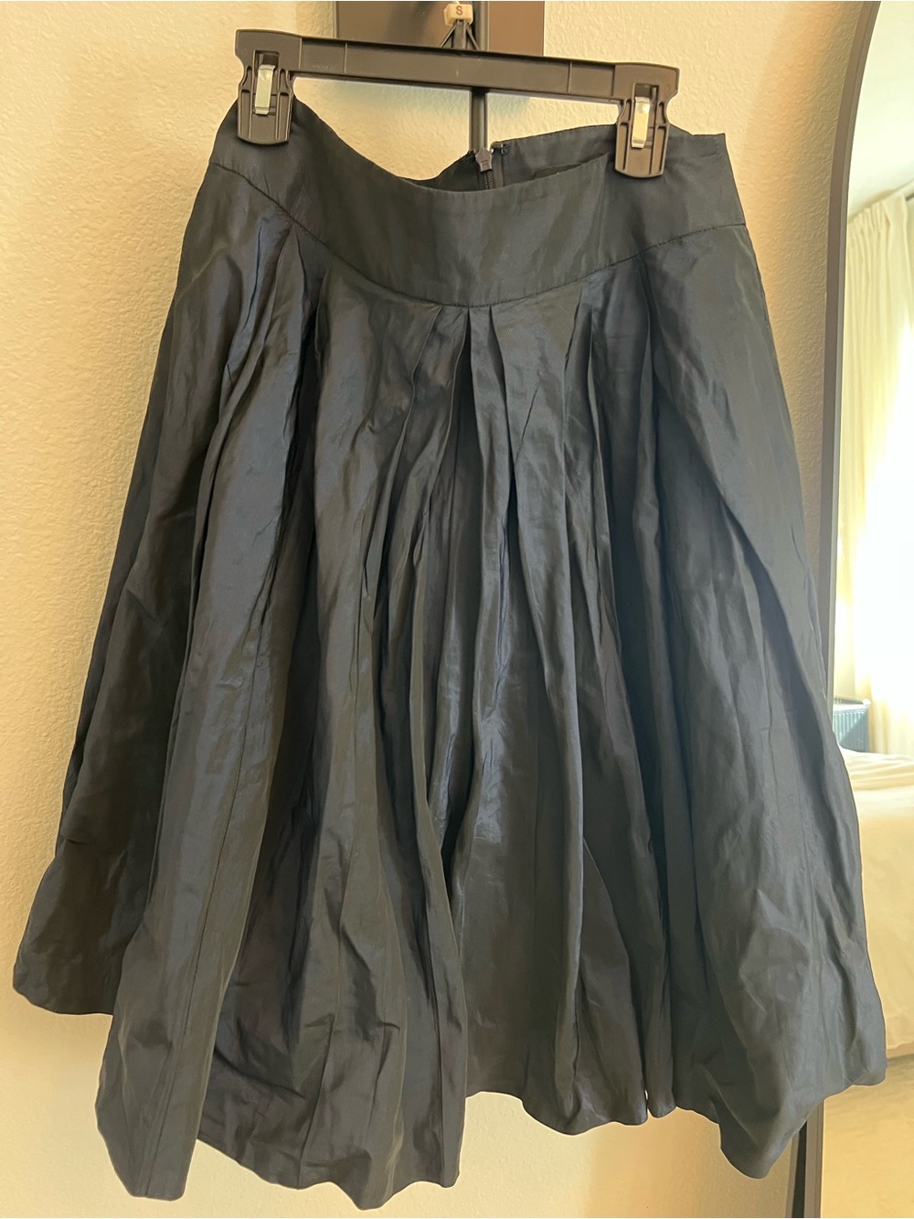 Women’s Black Pleated Midi Skirt